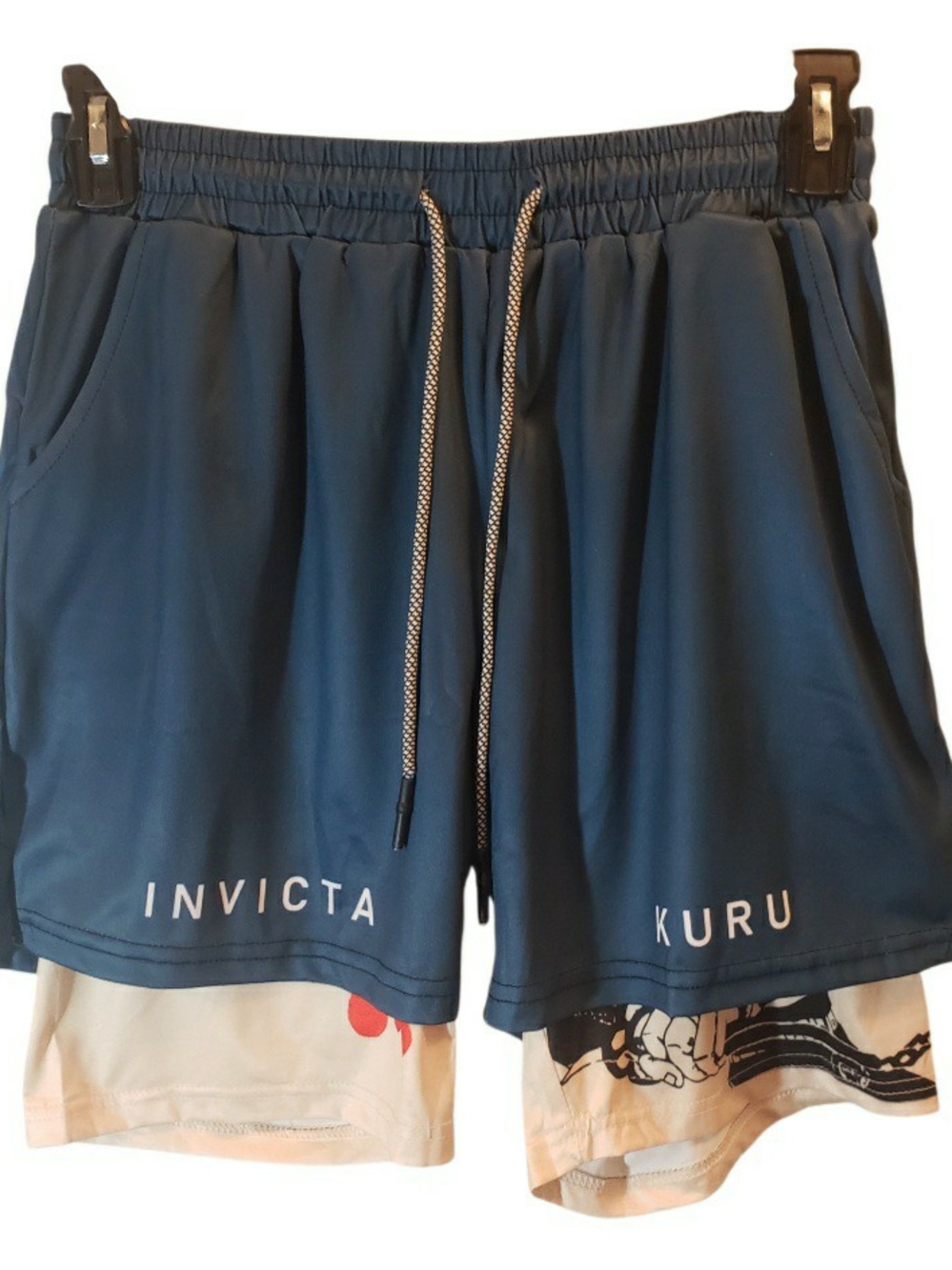 Invicta Kuru brand XL athletic shorts with a Demon Slayer Uzui Tengen anime.